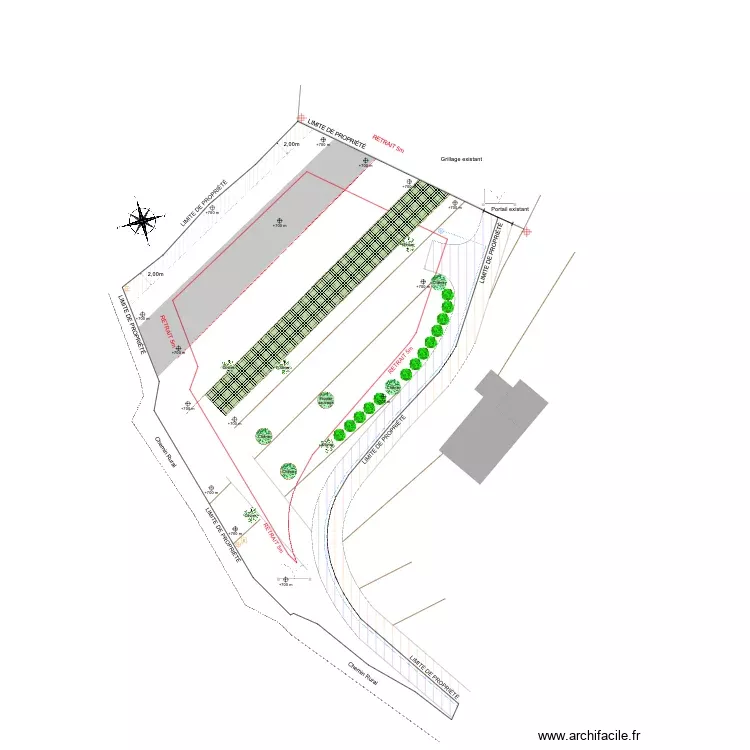 Plan de masse - Terrain après construction 2. Plan de Plan de masse - Terrain après construction 2. Plan de