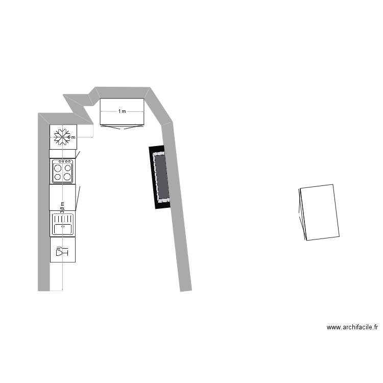 cuisine. Plan de 0 pièce et 0 m2