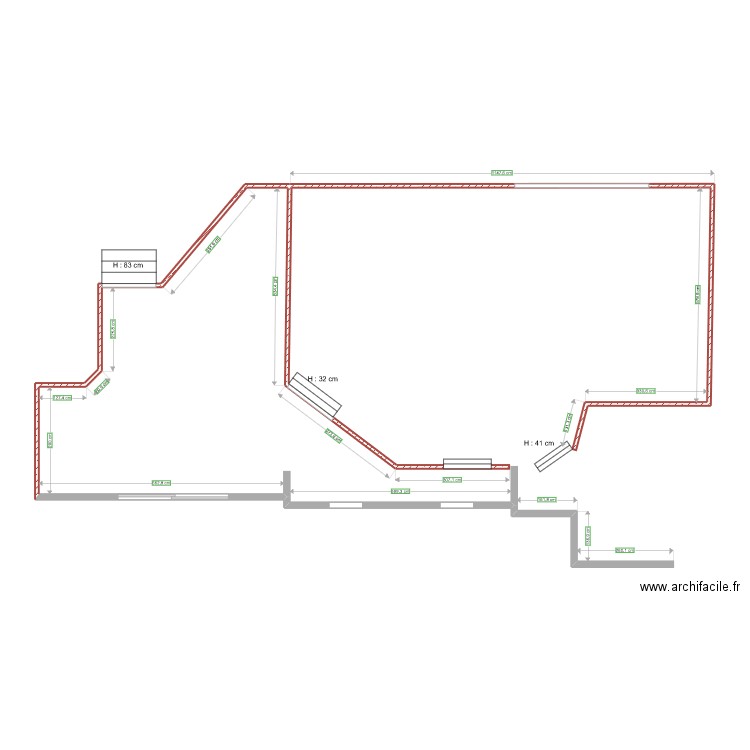 Bussière Terrasse. Plan de 0 pièce et 0 m2