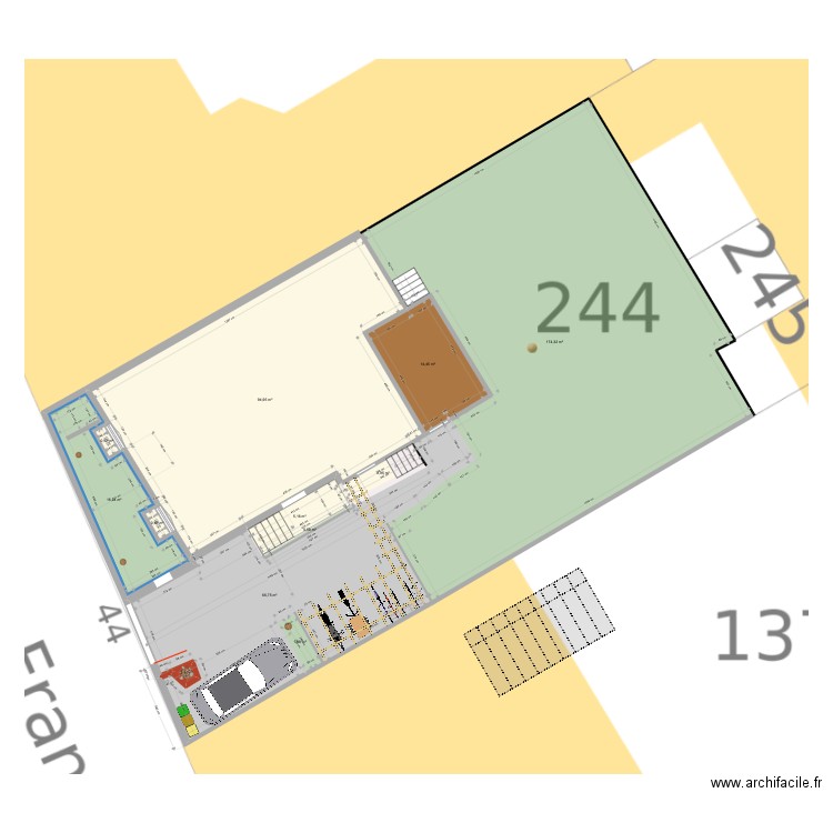 Extérieur Franklin 2.0. Plan de 12 pièces et 379 m2