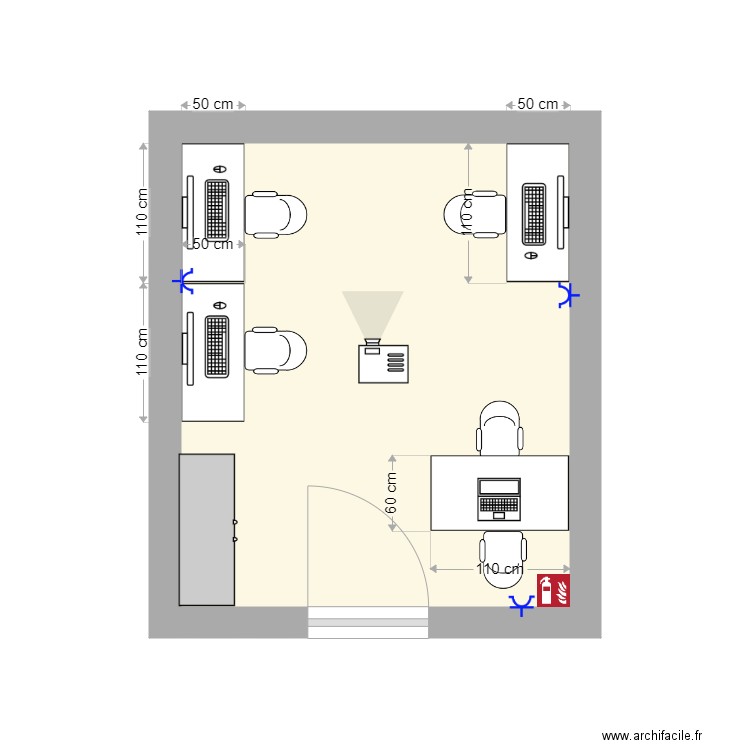 Bureau. Plan de 0 pièce et 0 m2