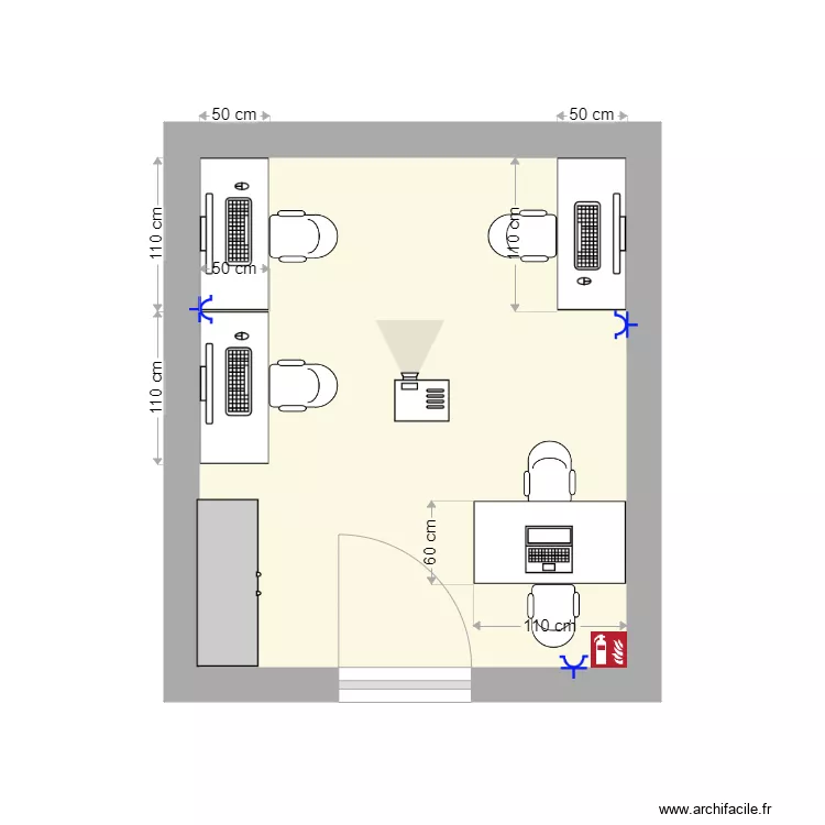 Bureau. Plan de 