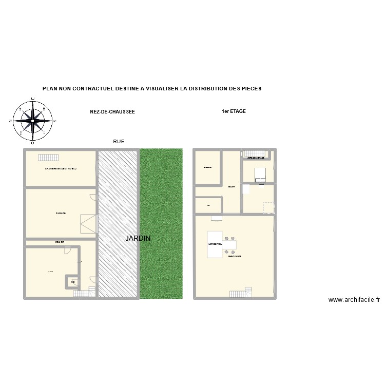 PLAN RACHES . Plan de 13 pièces et 441 m2