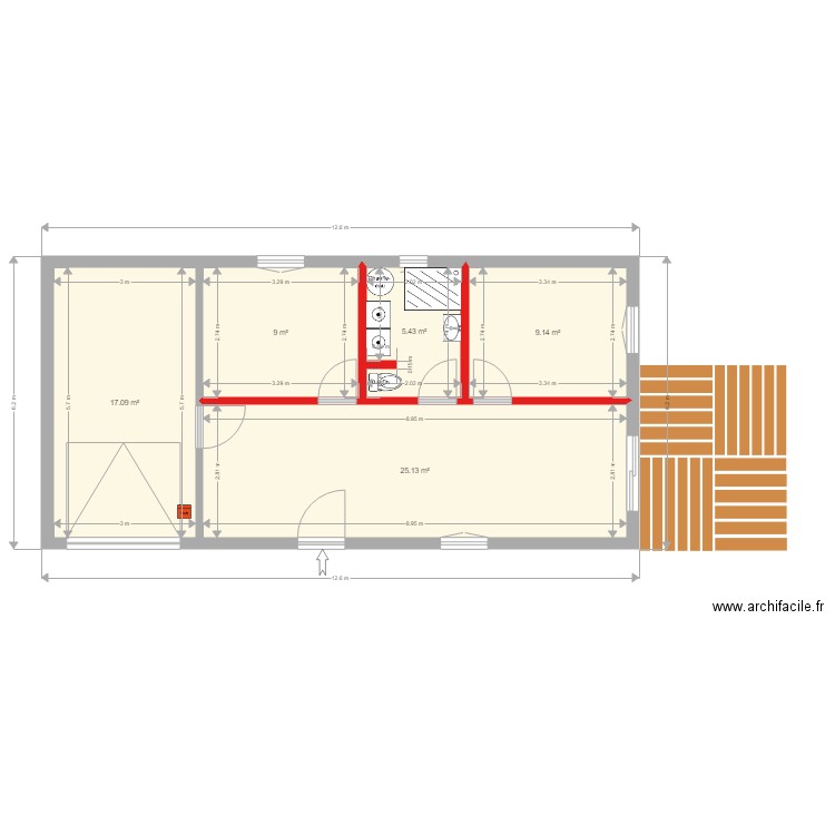 Le Moulin Juin 2022 Projet Maison T3 Version 4. Plan de 0 pièce et 0 m2