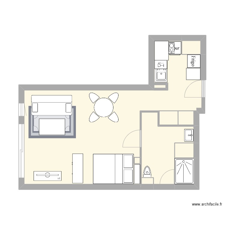 Gabriel. Plan de 8 pièces et 39 m2