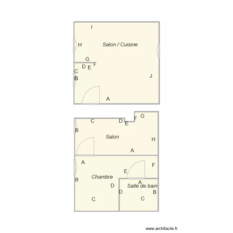 Croquis ETCHEVERRIA. Plan de 