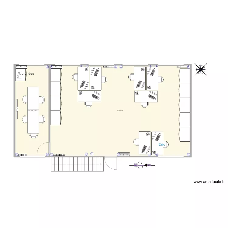 Open space Qualité. Plan de Open space Qualité. Plan de