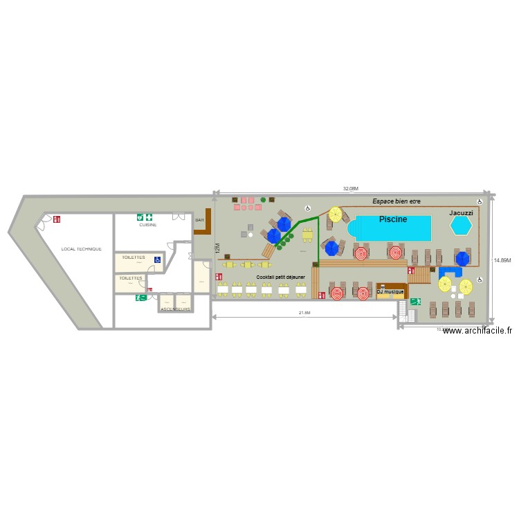 Projet Piscine jacuzzi. Plan de 0 pièce et 0 m2