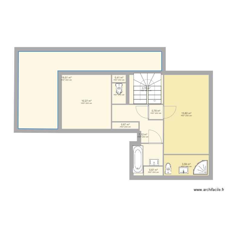 duplex étage2. Plan de 0 pièce et 0 m2