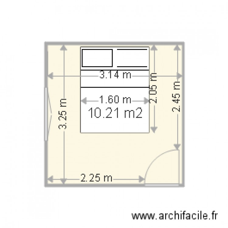 Chambre . Plan de 0 pièce et 0 m2