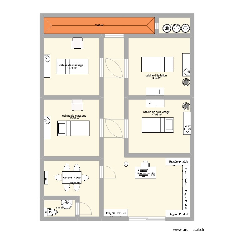 fadita. Plan de 8 pièces et 112 m2