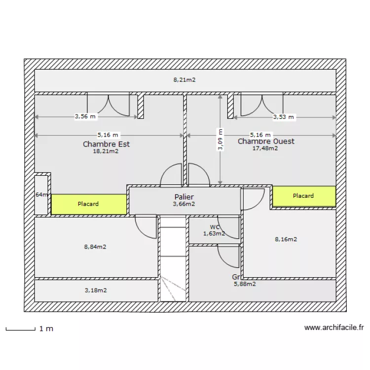 Cornouaille etage v2. Plan de 