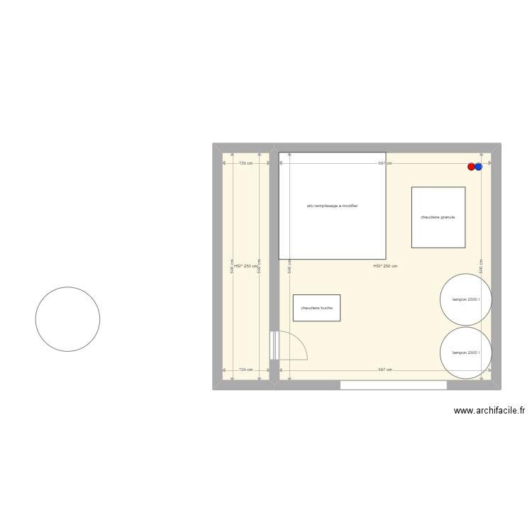 BOISEL. Plan de 2 pièces et 47 m2