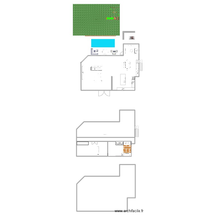 MAISON. Plan de 1 pièce et 111 m2