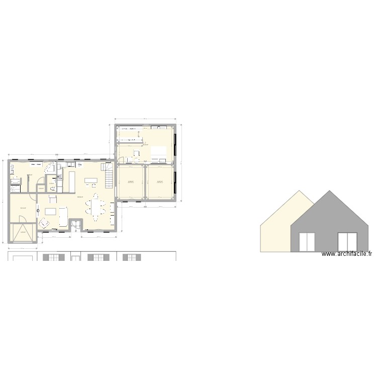 extention maison Isa modif jo. Plan de 0 pièce et 0 m2