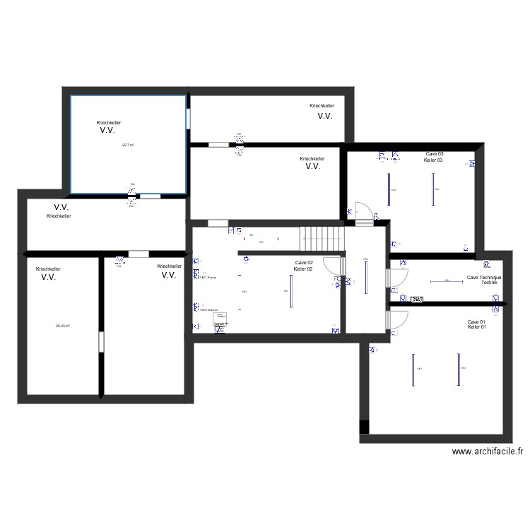 Marienthalstrasse  sous sol. Plan de 0 pièce et 0 m2