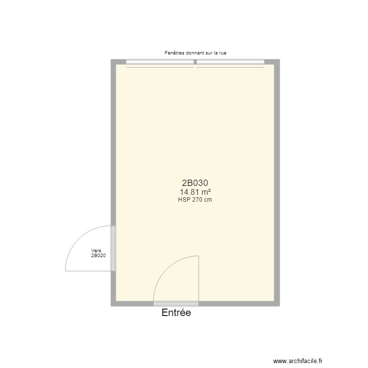 Bureau 2B030 FS. Plan de 0 pièce et 0 m2