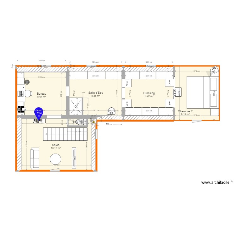 Combles. Plan de 0 pièce et 0 m2