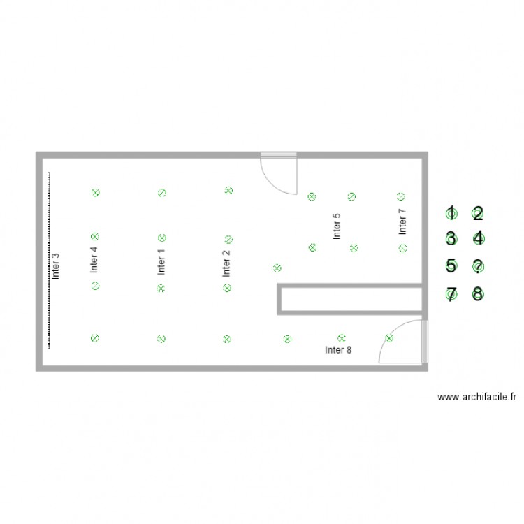 Interupteur. Plan de 0 pièce et 0 m2