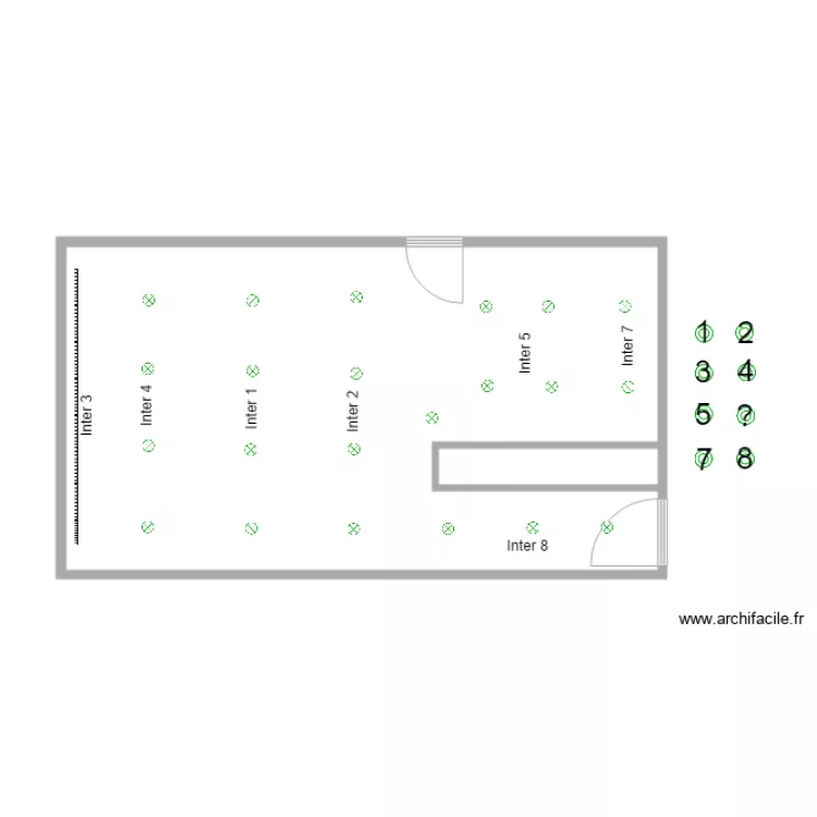 Interupteur. Plan de 