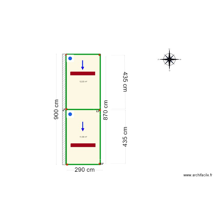 Claudio Mateus. Plan de 2 pièces et 24 m2