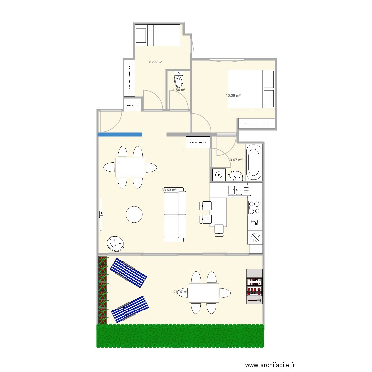 Californie minim modif 4. Plan de 0 pièce et 0 m2