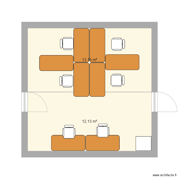 bureau com2. Plan de 0 pièce et 0 m2