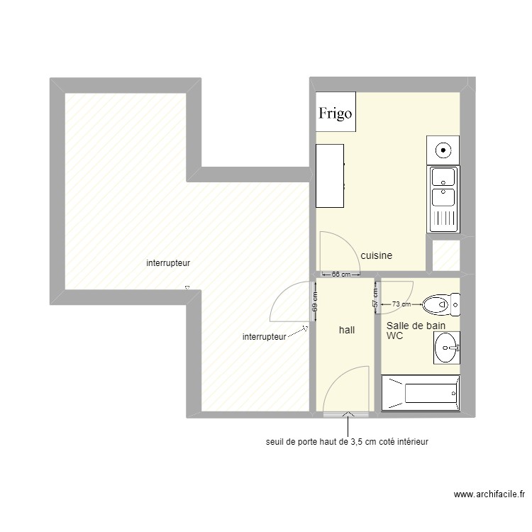 Fanny LANES. Plan de 5 pièces et 29 m2