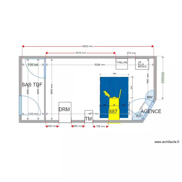 PLAN DE MASSE PROJET AIX LES MILLES S87. Plan de 