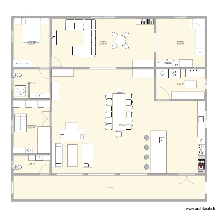 Maison Mangily 09 août 2022. Plan de 9 pièces et 224 m2