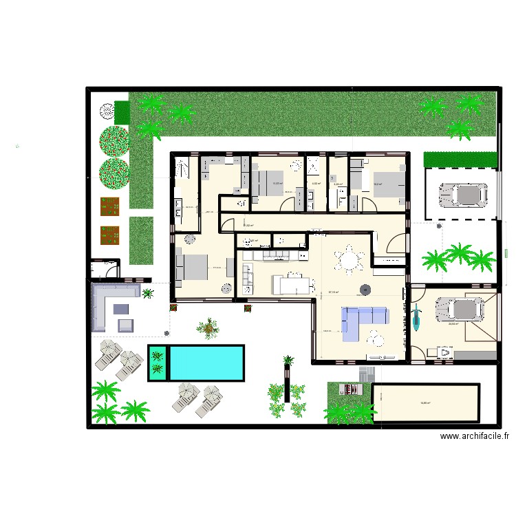 Notre plan Toulouse. Plan de 9 pièces et 183 m2