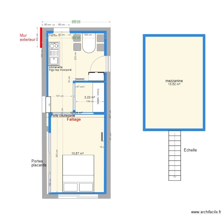 Plan garage 23 04 2022. Plan de 4 pièces et 51 m2