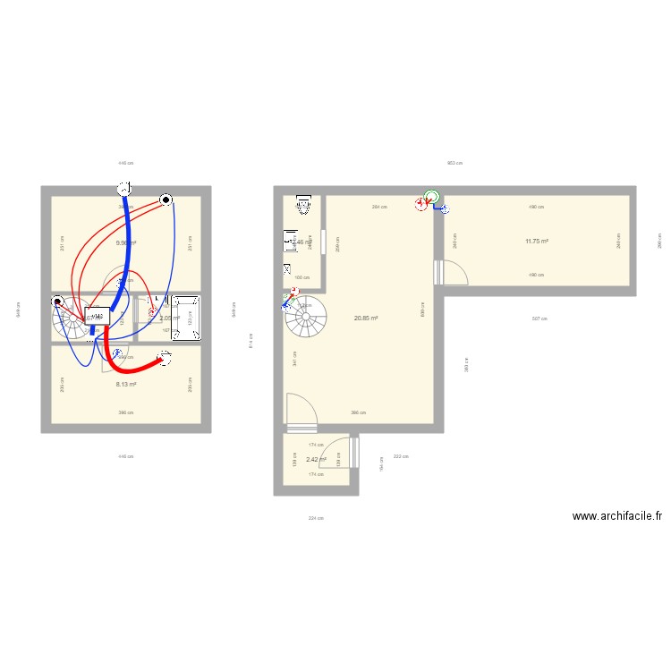 plan réseau vmc 2. Plan de 0 pièce et 0 m2