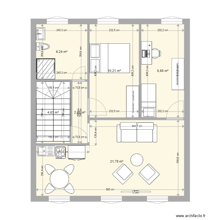 39 r leon noel 2 eme etage. Plan de 0 pièce et 0 m2