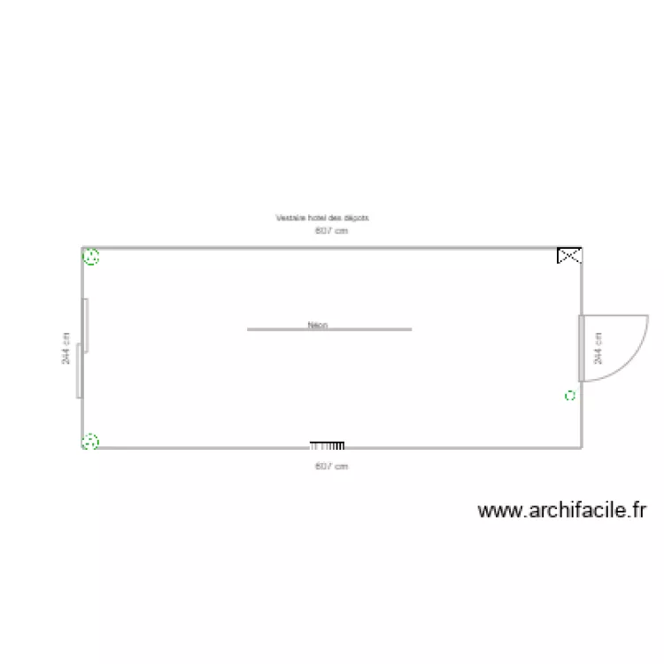 Vestiaire hotel des d&eacute;pots. Plan de 