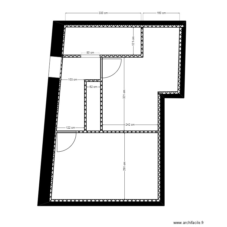 MARSON COTE 2. Plan de 2 pièces et 34 m2