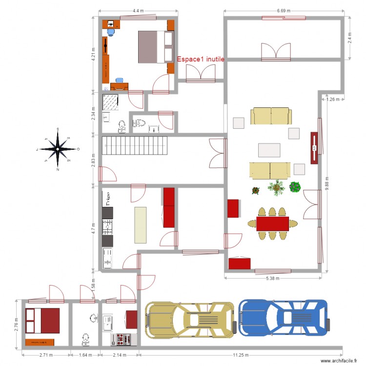 jocelyn Benin rdc. Plan de 0 pièce et 0 m2