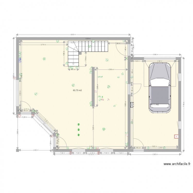 RDC définitif. Plan de 0 pièce et 0 m2