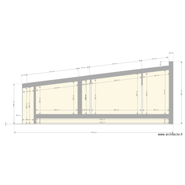 HELENE PATRICK D COUPE AA. Plan de 6 pièces et 30 m2