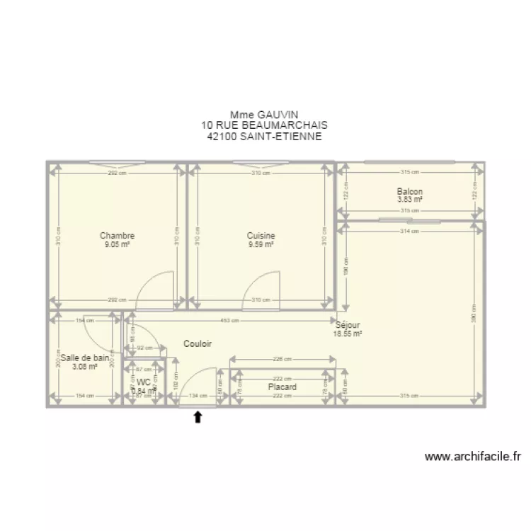 GAUVIN. Plan de 