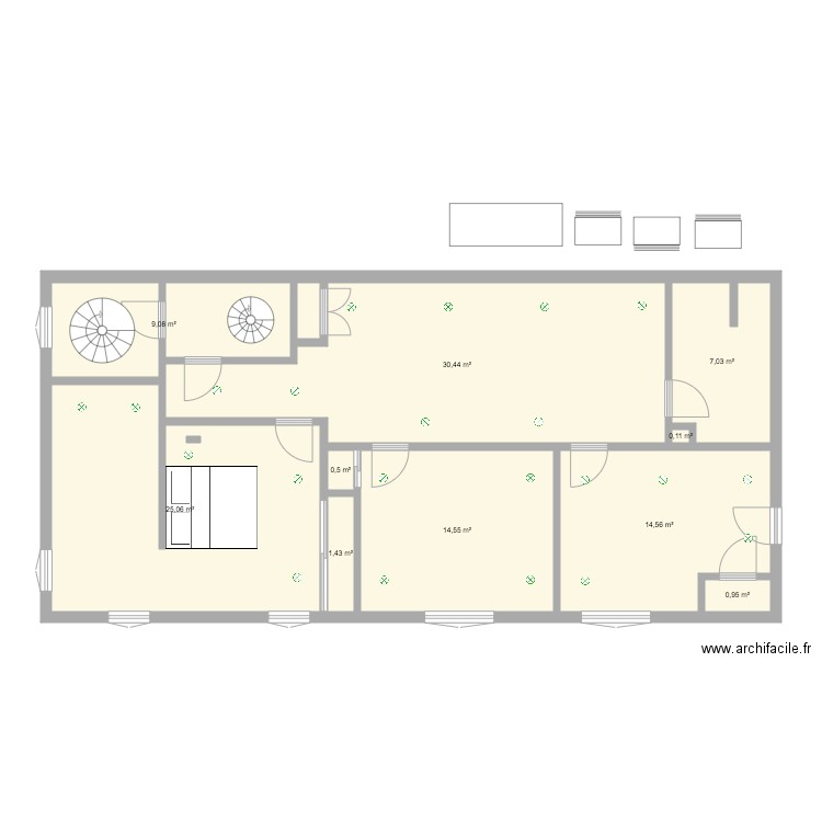 Garnier 3 chambres sans meubles. Plan de 0 pièce et 0 m2