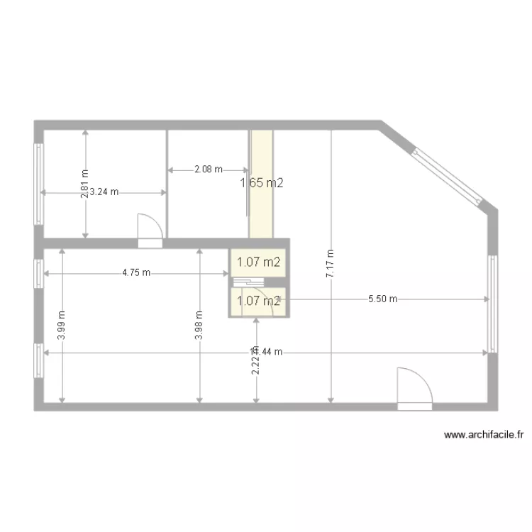 bureau michel. Plan de 
