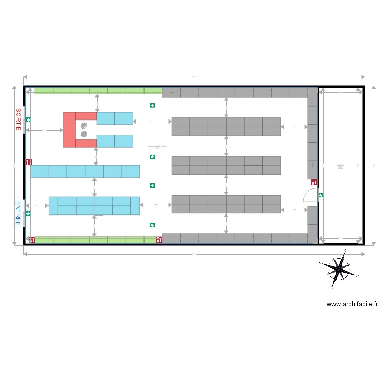 Chennevieres. Plan de 2 pièces et 225 m2