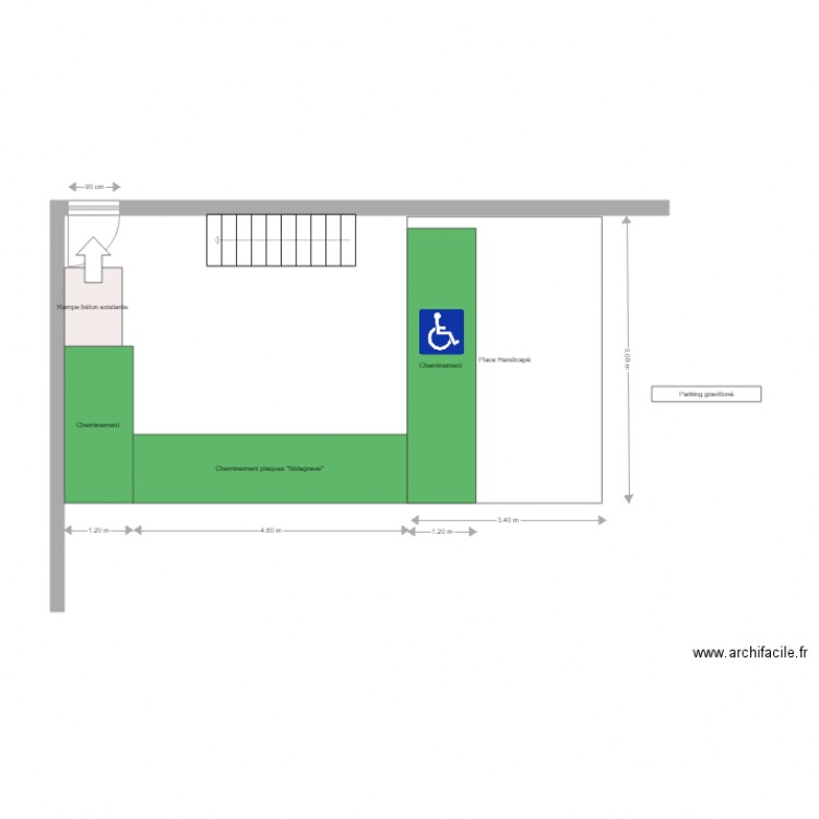 Plan parking centre de soins. Plan de 0 pièce et 0 m2