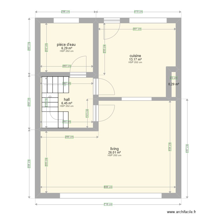 plan bouge parc. Plan de 5 pièces et 52 m2