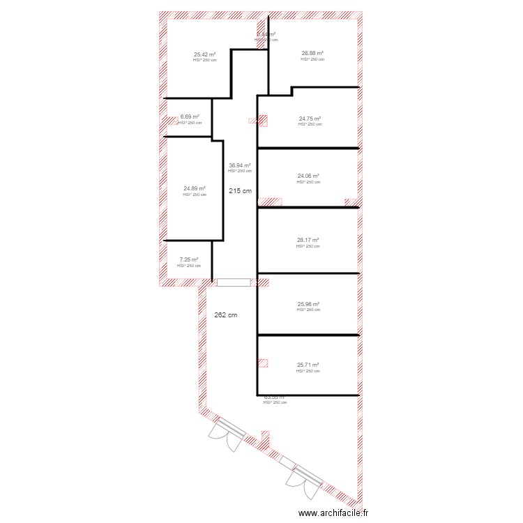 FOND DE PLAN MARSEILLE. Plan de 13 pièces et 321 m2