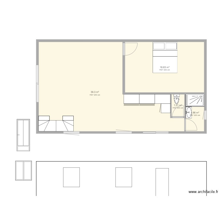 petite maison. Plan de 0 pièce et 0 m2