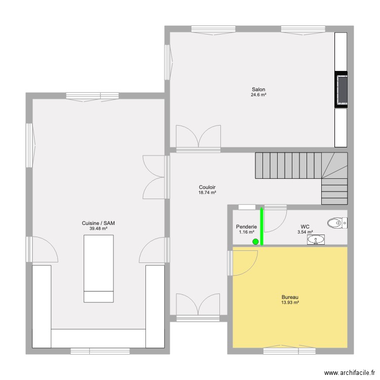 RDC. Plan de 0 pièce et 0 m2