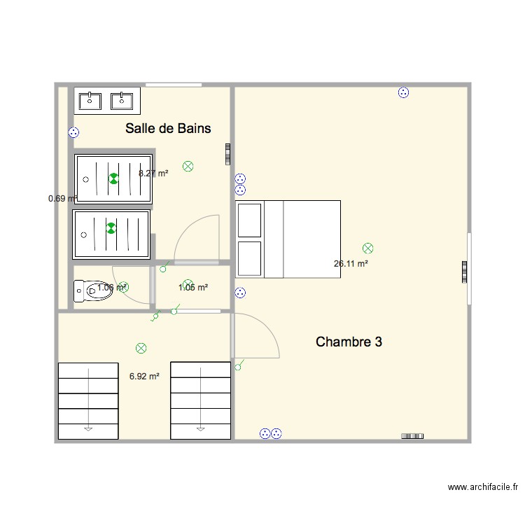 Doussac Enfants Etage Droit Elec. Plan de 0 pièce et 0 m2
