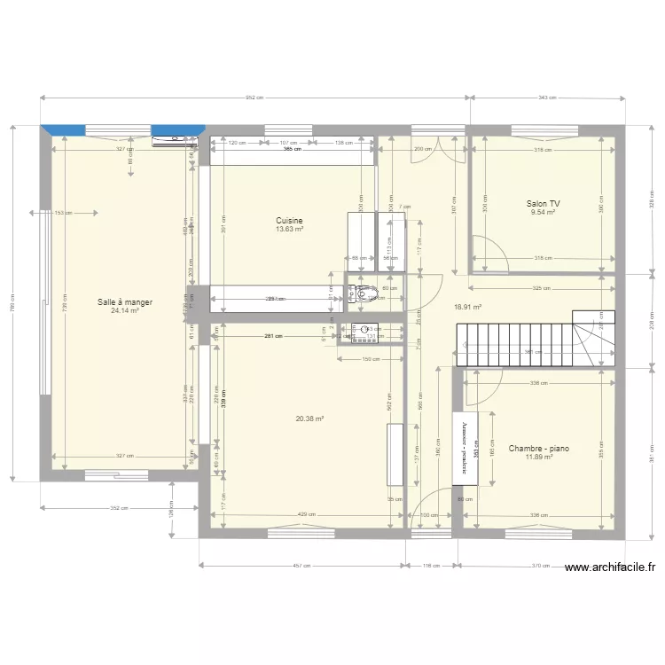 maison inversée. Plan de maison inversée. Plan de